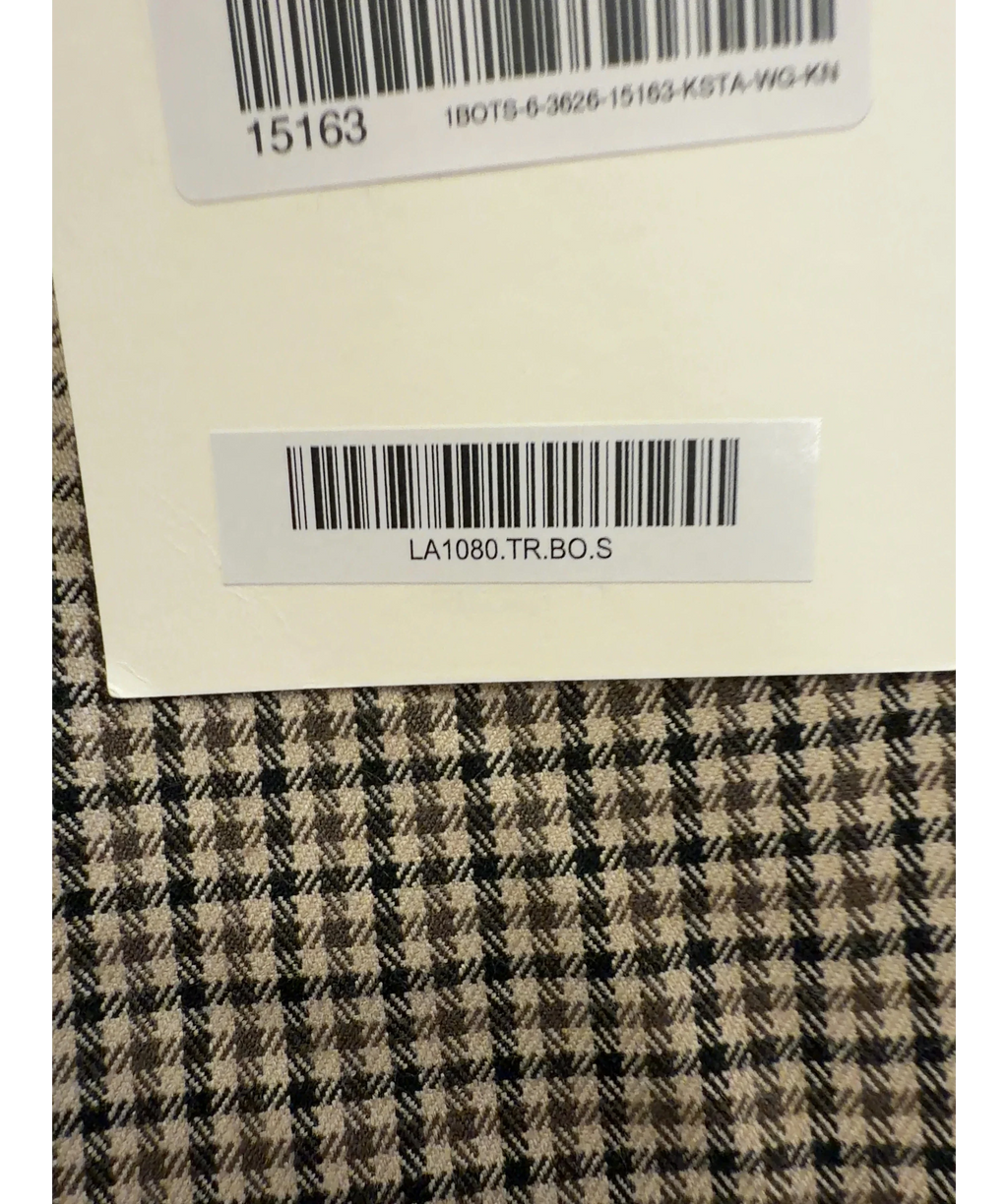LOUNGE Brown Houndstooth Trousers, size UK S — label