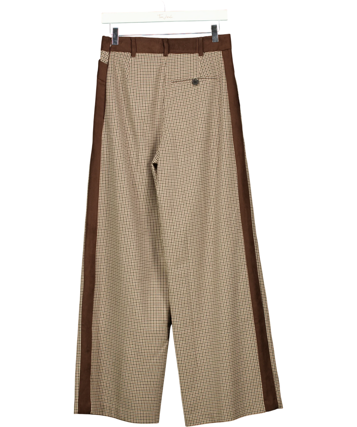 LOUNGE Brown Houndstooth Trousers, size UK S — back