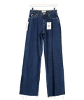 Princess Polly dark blue Darla Low Rise Straight Jean, size UK 6 — front