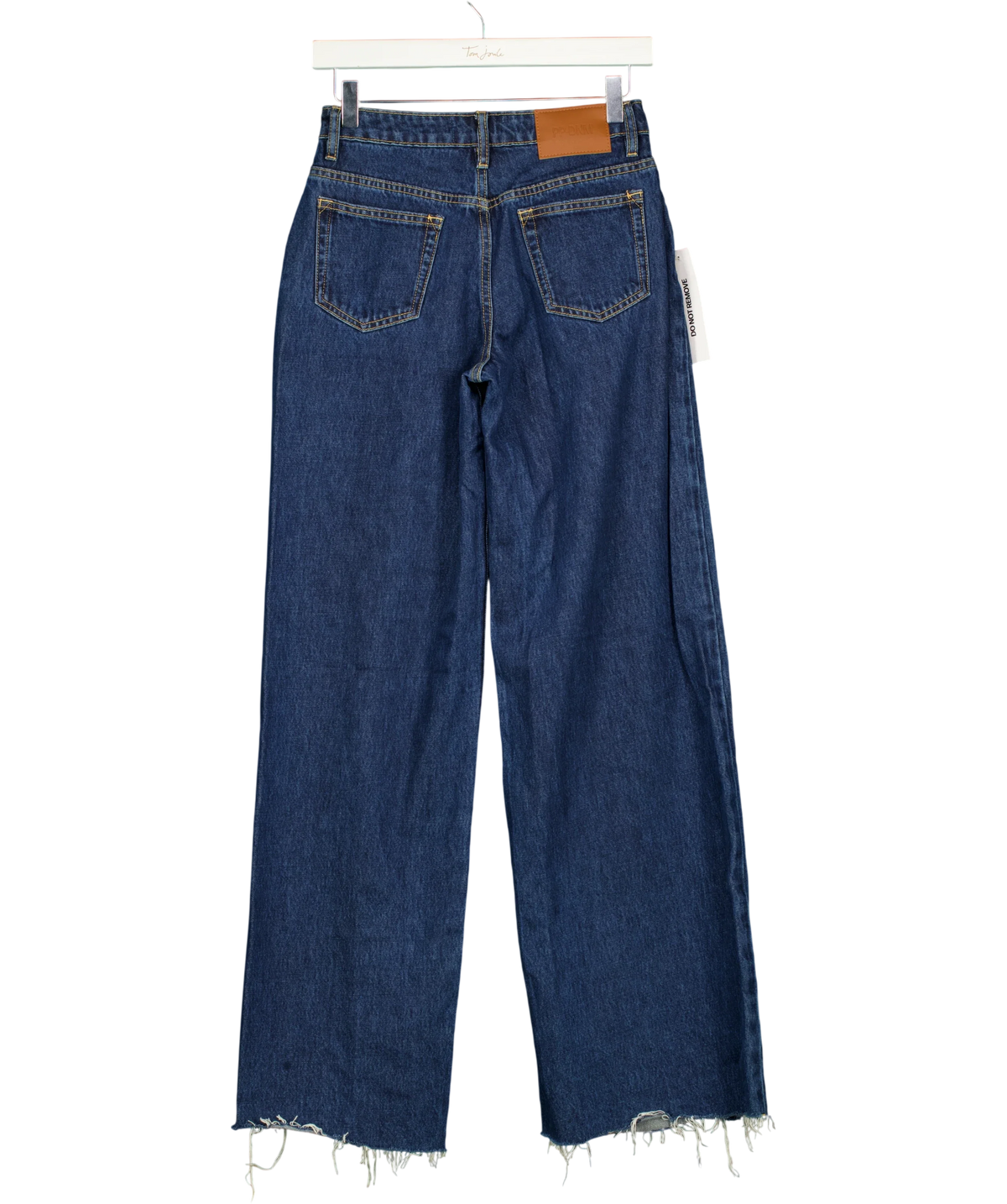 Princess Polly dark blue Darla Low Rise Straight Jean, size UK 6 — back