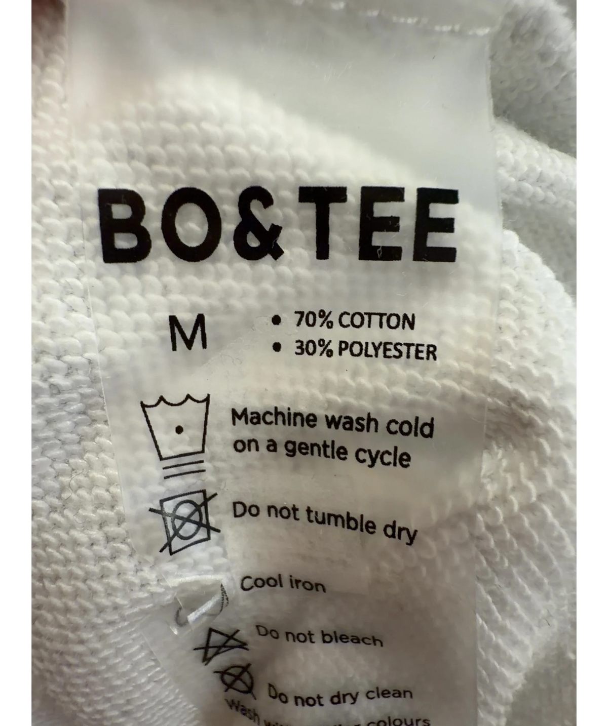 Bo&Tee Grey Oversized Applique Hoodie, size UK M — label