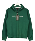 Beaumont & Bear Green Kingswear Unisex Quarter Zip, size UK S — front