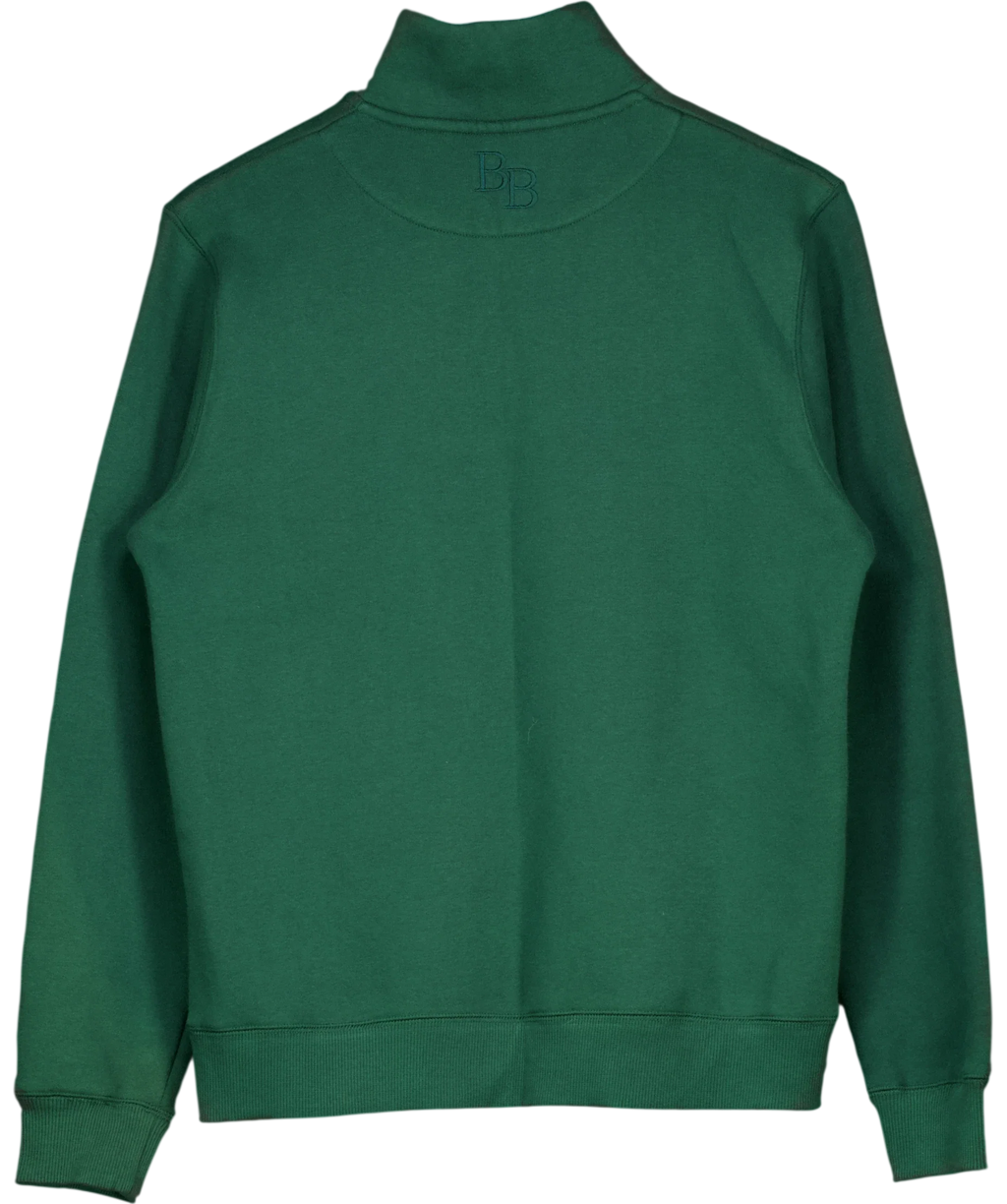 Beaumont & Bear Green Kingswear Unisex Quarter Zip, size UK S — back