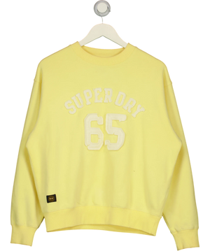Superdry Yellow And White Embroidered Sweatshirt UK 10