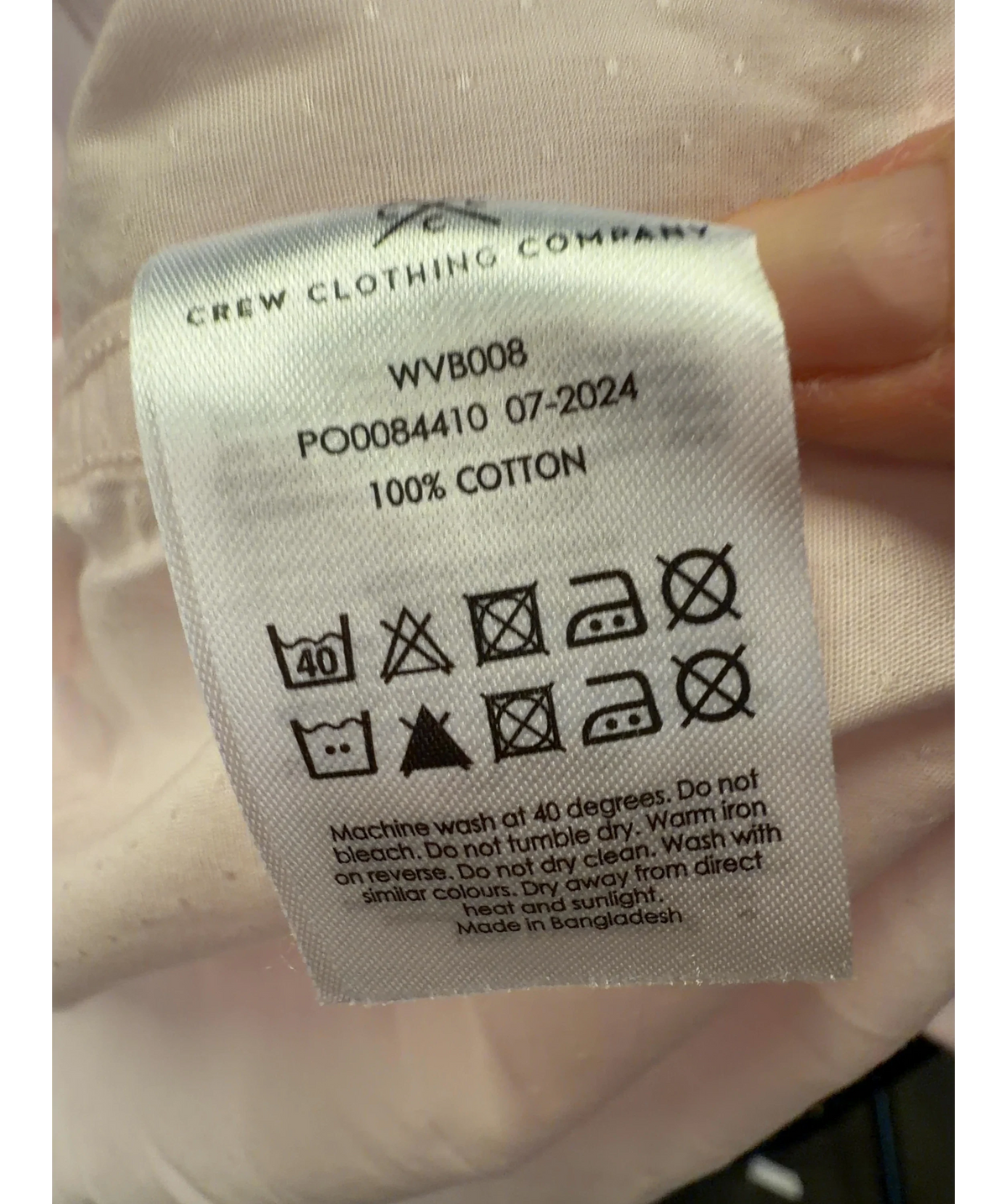 Crew Clothing Pink Colour, size UK 8 — label