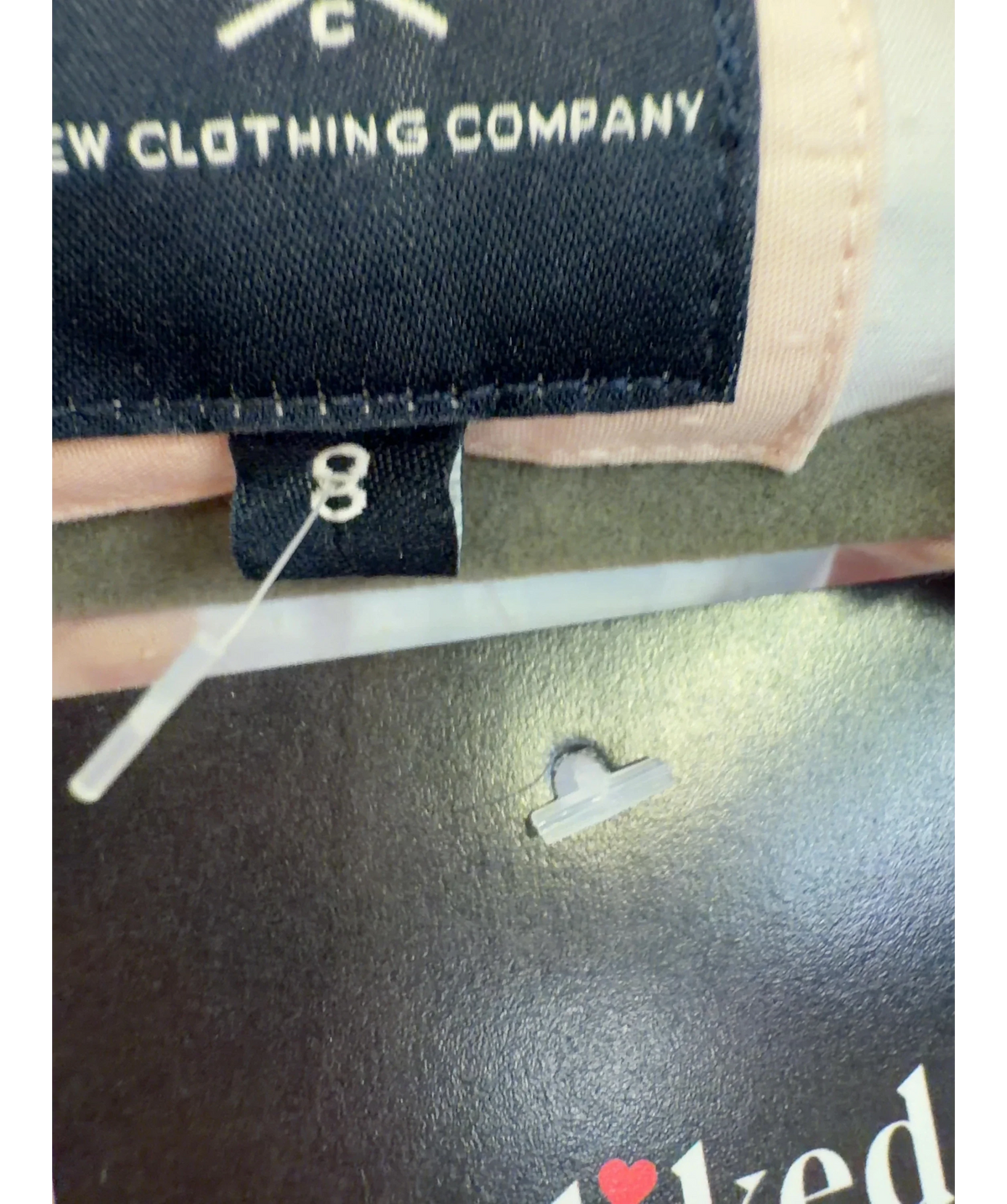 Crew Clothing Pink Colour, size UK 8 — care label