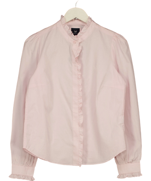 Crew Clothing Pink Ruffled Blouse UK 8