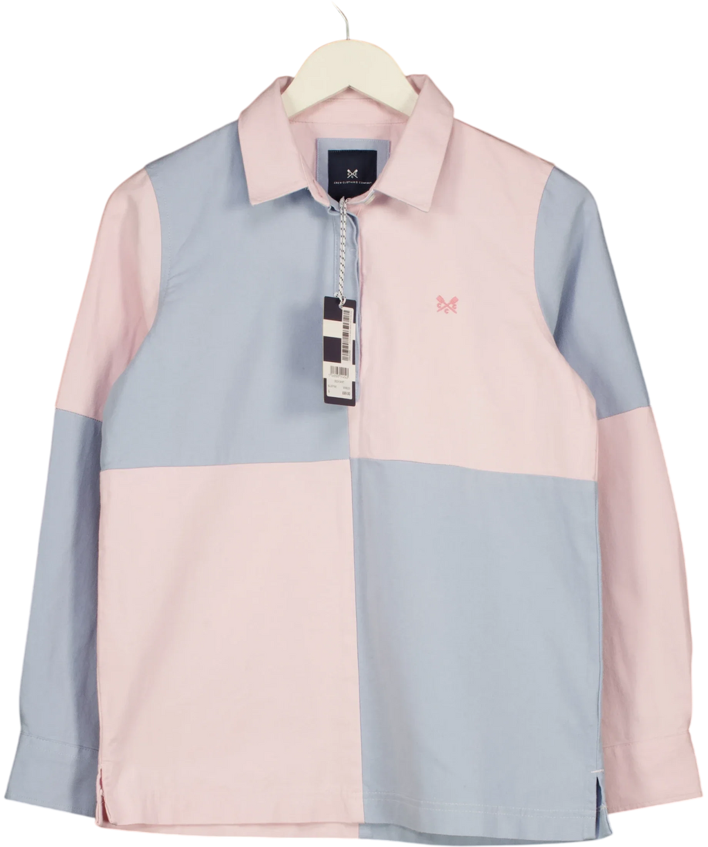 Crew Clothing Pink Cotton Deck Shirt, size UK 6 — front