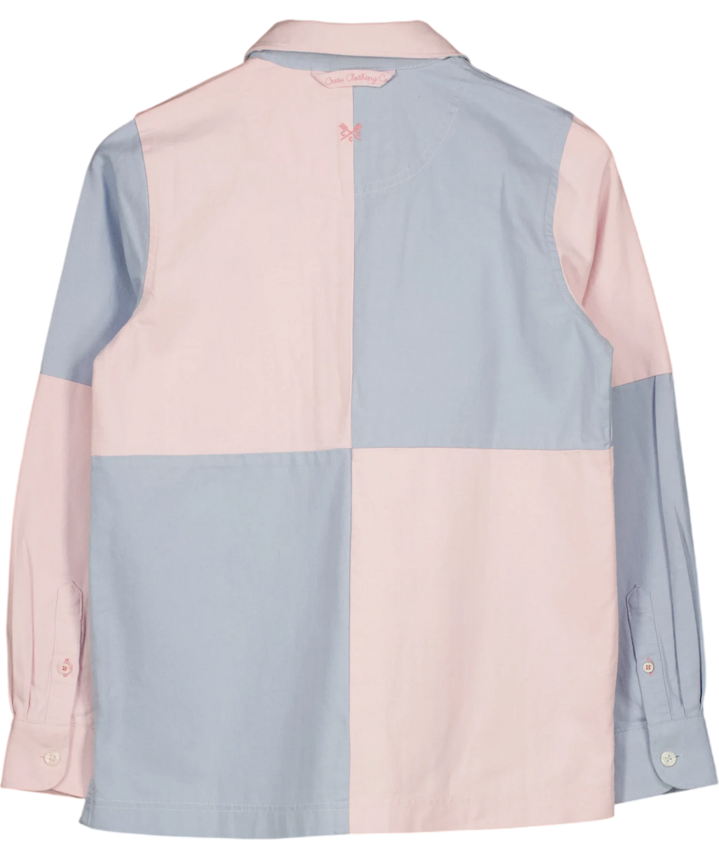 Crew Clothing Pink Cotton Deck Shirt, size UK 6 — back