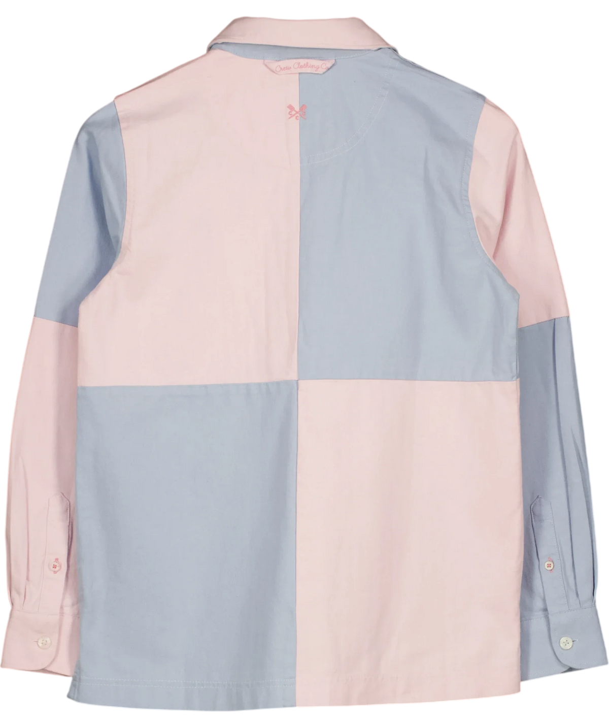 Crew Clothing Pink Cotton Deck Shirt, size UK 6 — back
