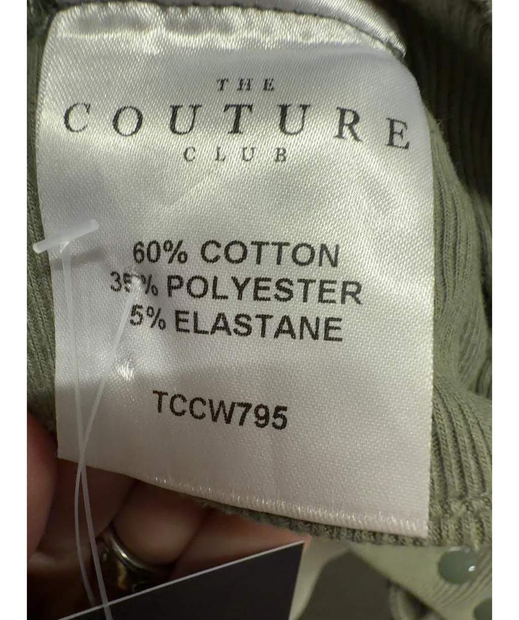 The Couture Club Green Colour, size UK XS — label