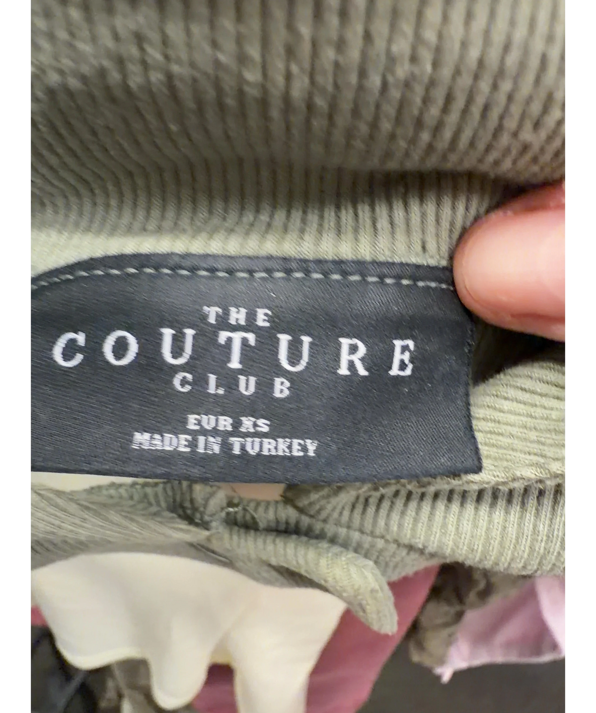 The Couture Club Green Colour, size UK XS — care label
