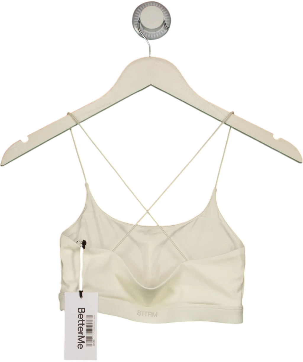 BetterMe Cream activewear crop top, size UK XS — back