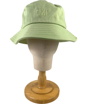 Pixi Green Embroidered Bucket Hat