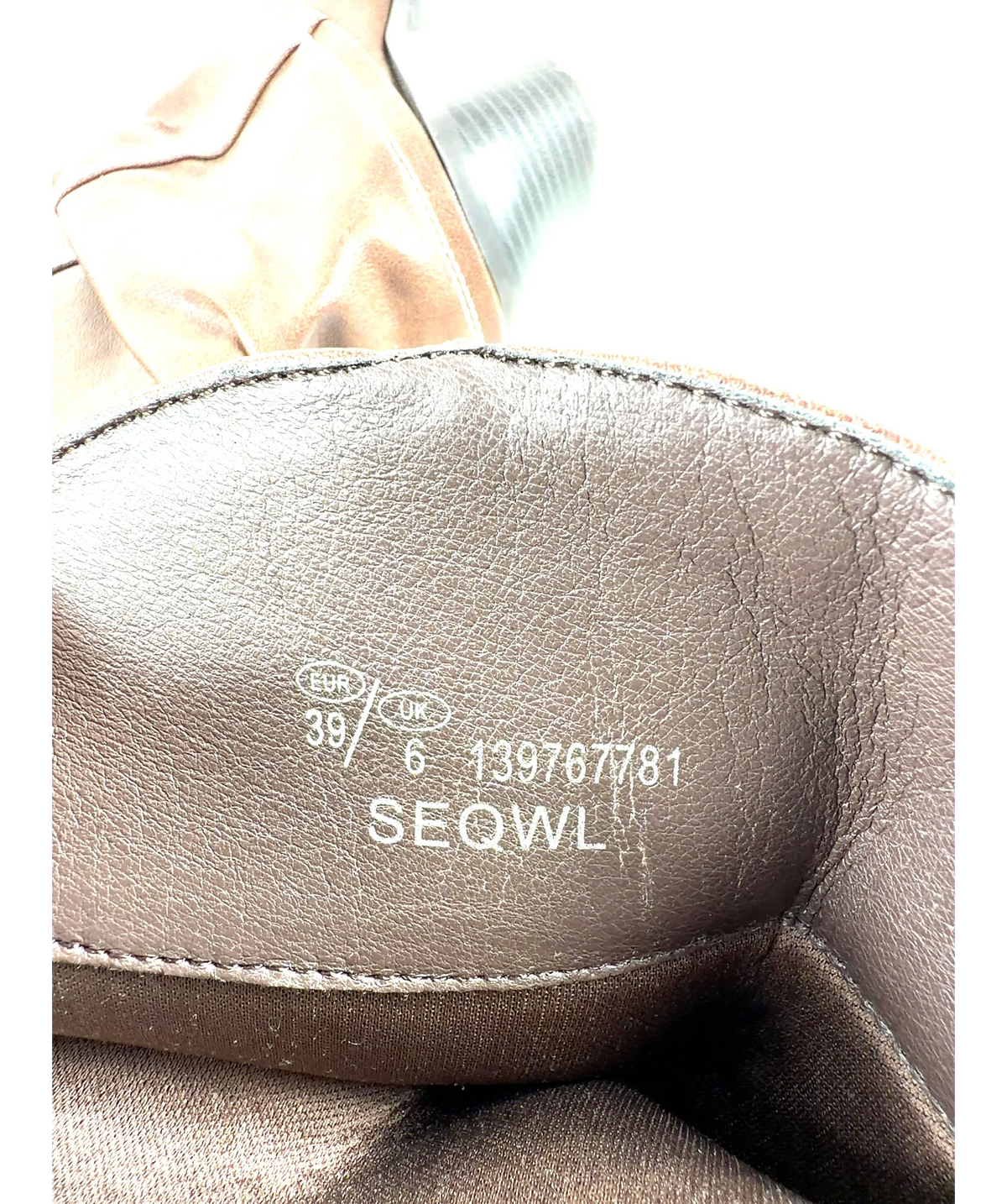 Seqwl Brown Lexus slouchy fold over western boots in brown, size UK 6 EU 39 👠 — care label