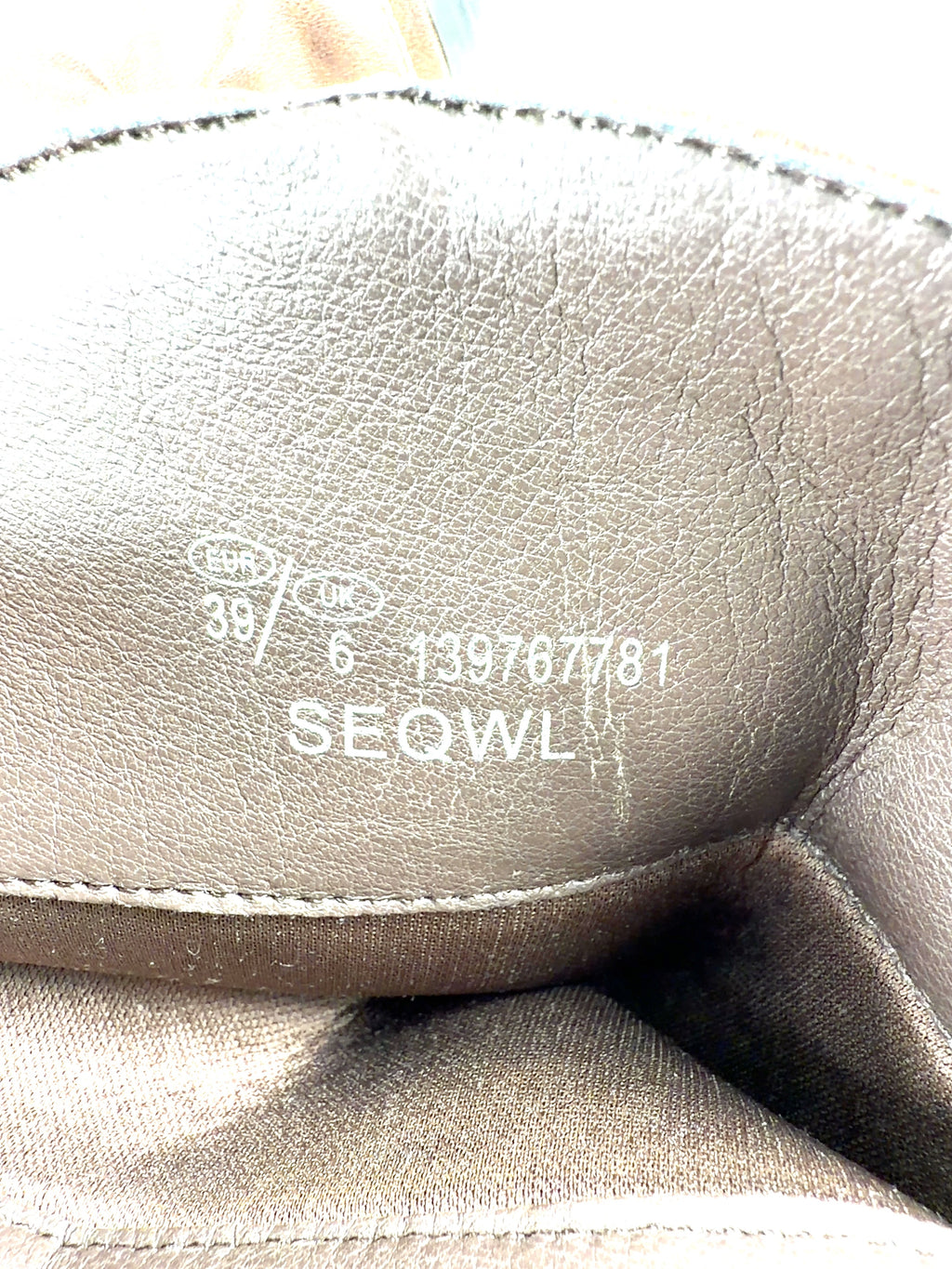 Seqwl Brown Lexus slouchy fold over western boots in brown, size UK 6 EU 39 👠 — fabric detail