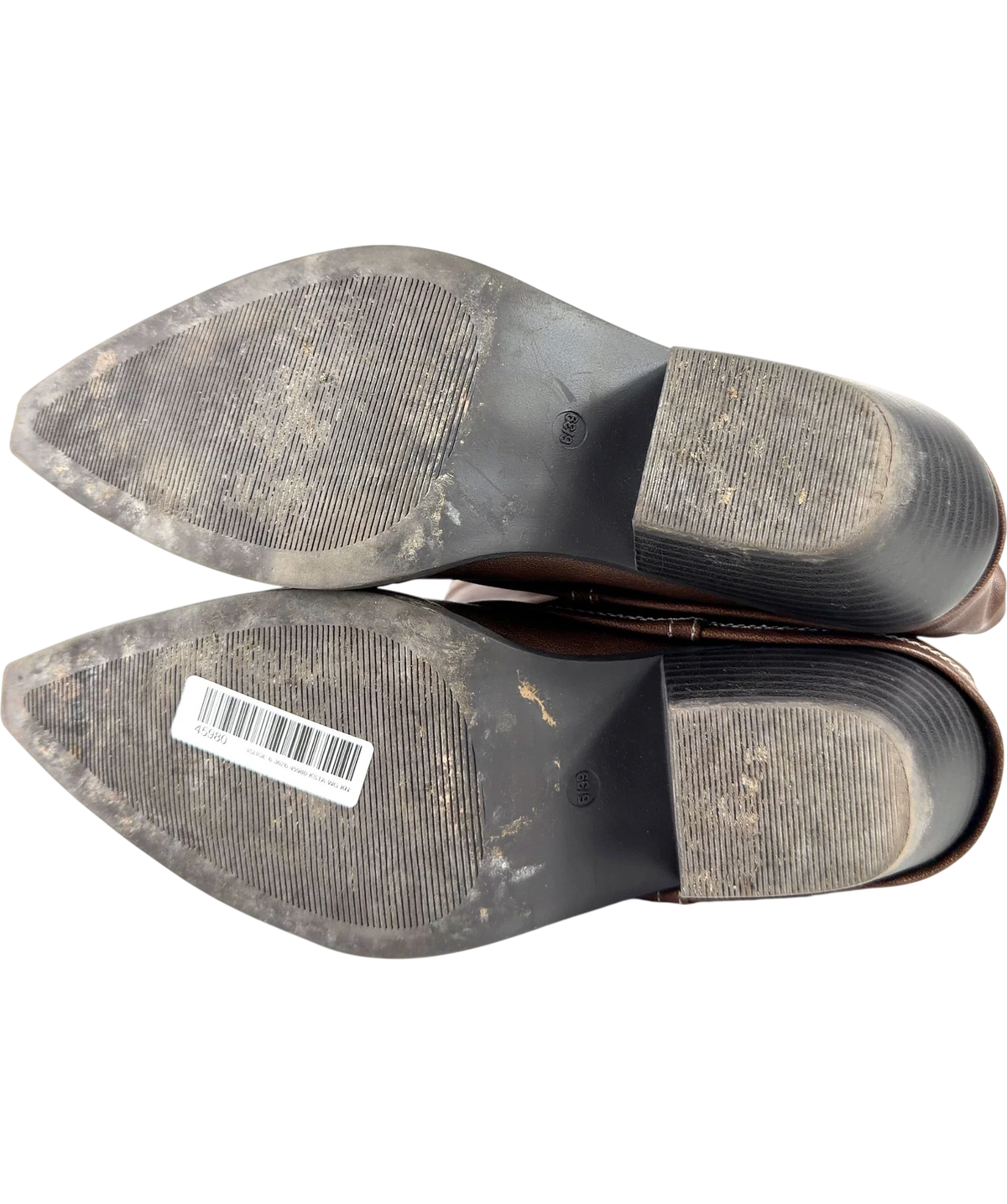 Seqwl Lexus Slouchy Fold Over Western Boots In Brown UK 6 EU 39 — Sole
