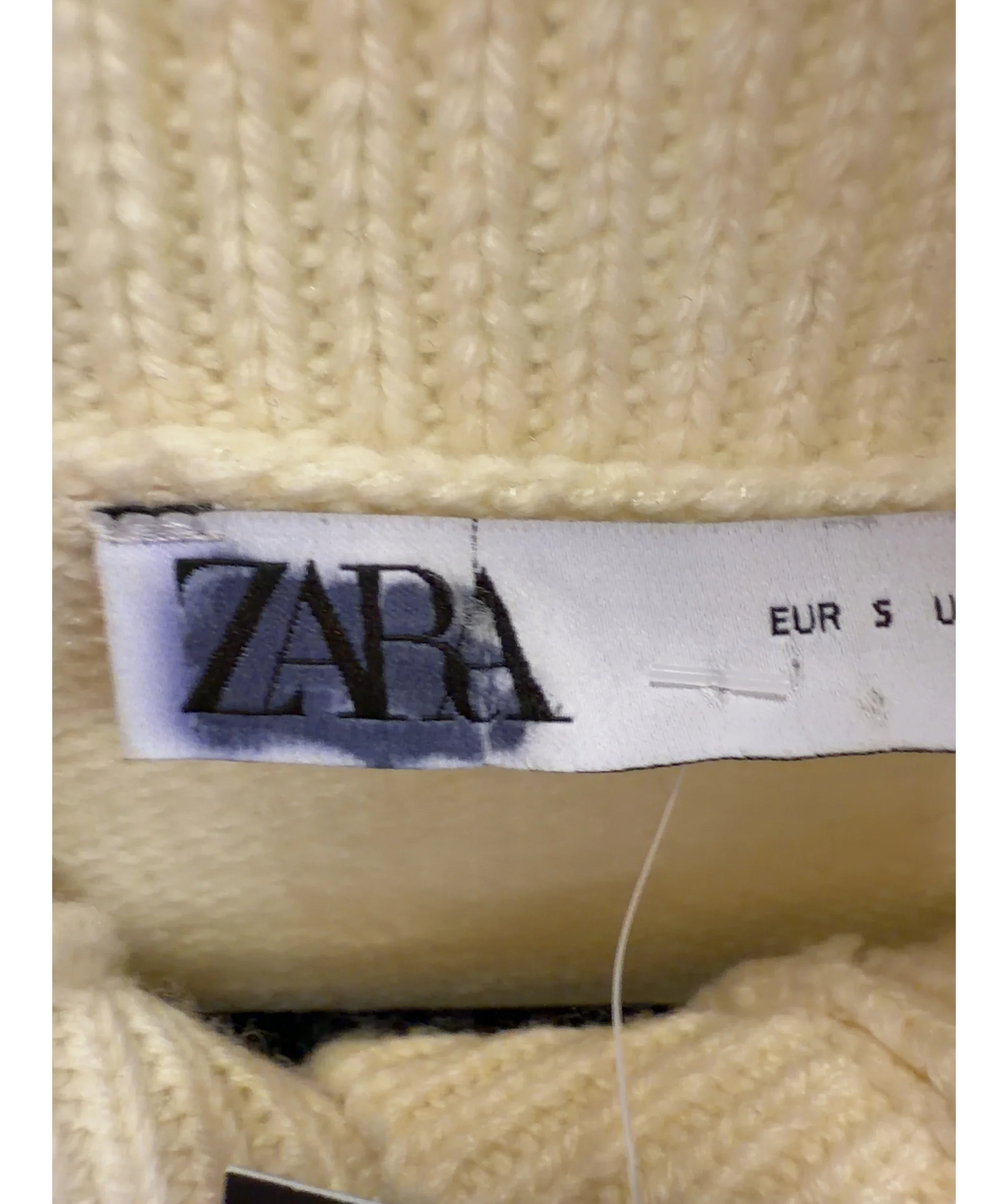 ZARA Cream Limited Edition Knit Jumpsuit / Playsuit, size UK S — detail