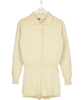 ZARA Cream Limited Edition Knit Jumpsuit / Playsuit, size UK S — front