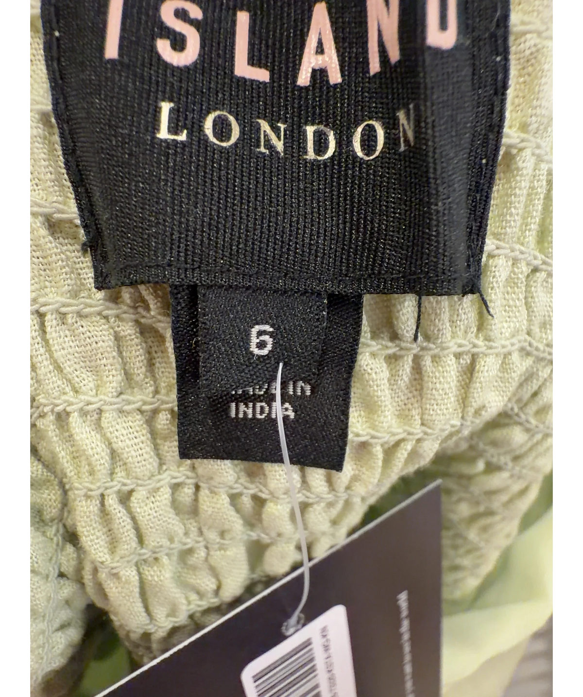 River Island Green Colour, size UK 6 — care label