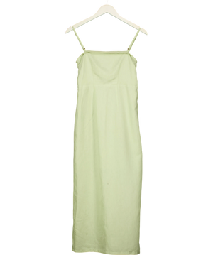 River Island Green Smocked Midi Dress UK 6