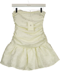 Peppermayo White Ray Of Light Mini Dress, size UK 6 — front