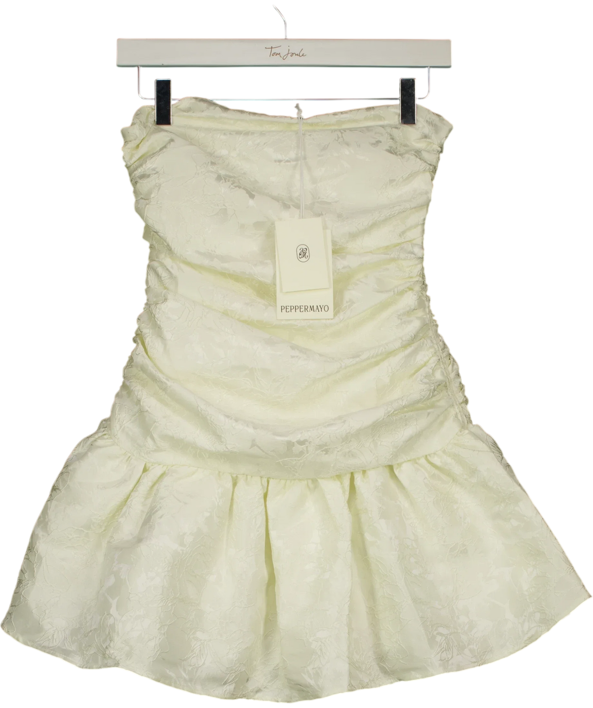 Peppermayo White Ray Of Light Mini Dress, size UK 6 — front