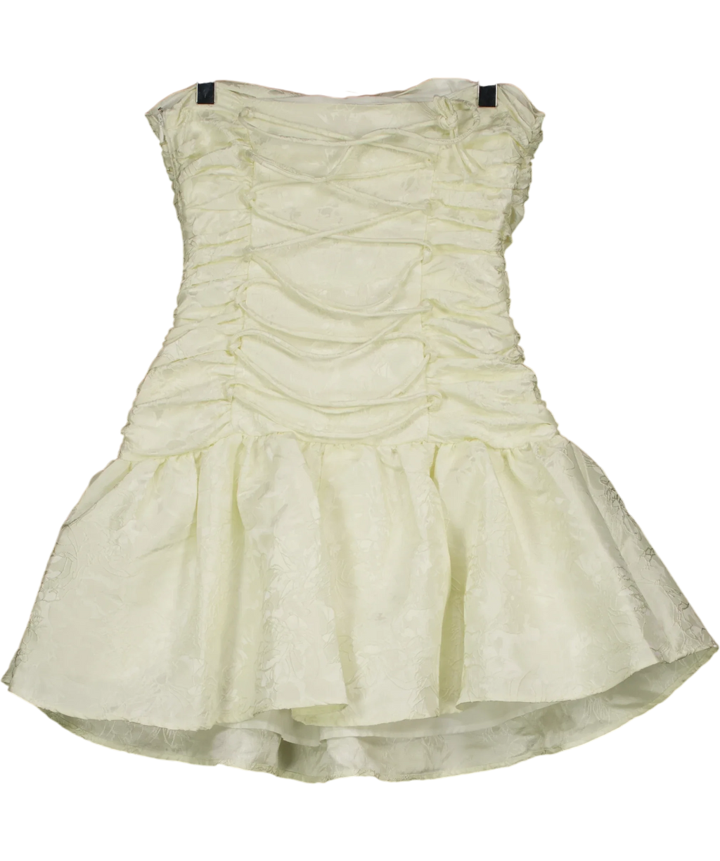 Peppermayo White Ray Of Light Mini Dress, size UK 6 — back