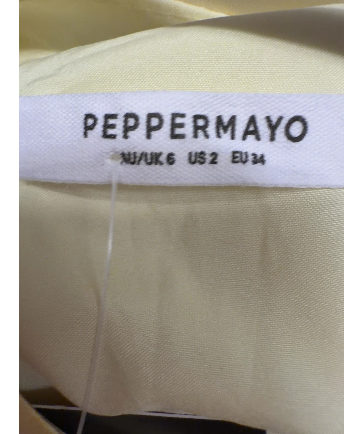 Peppermayo Yellow Colour, size UK 6 — detail