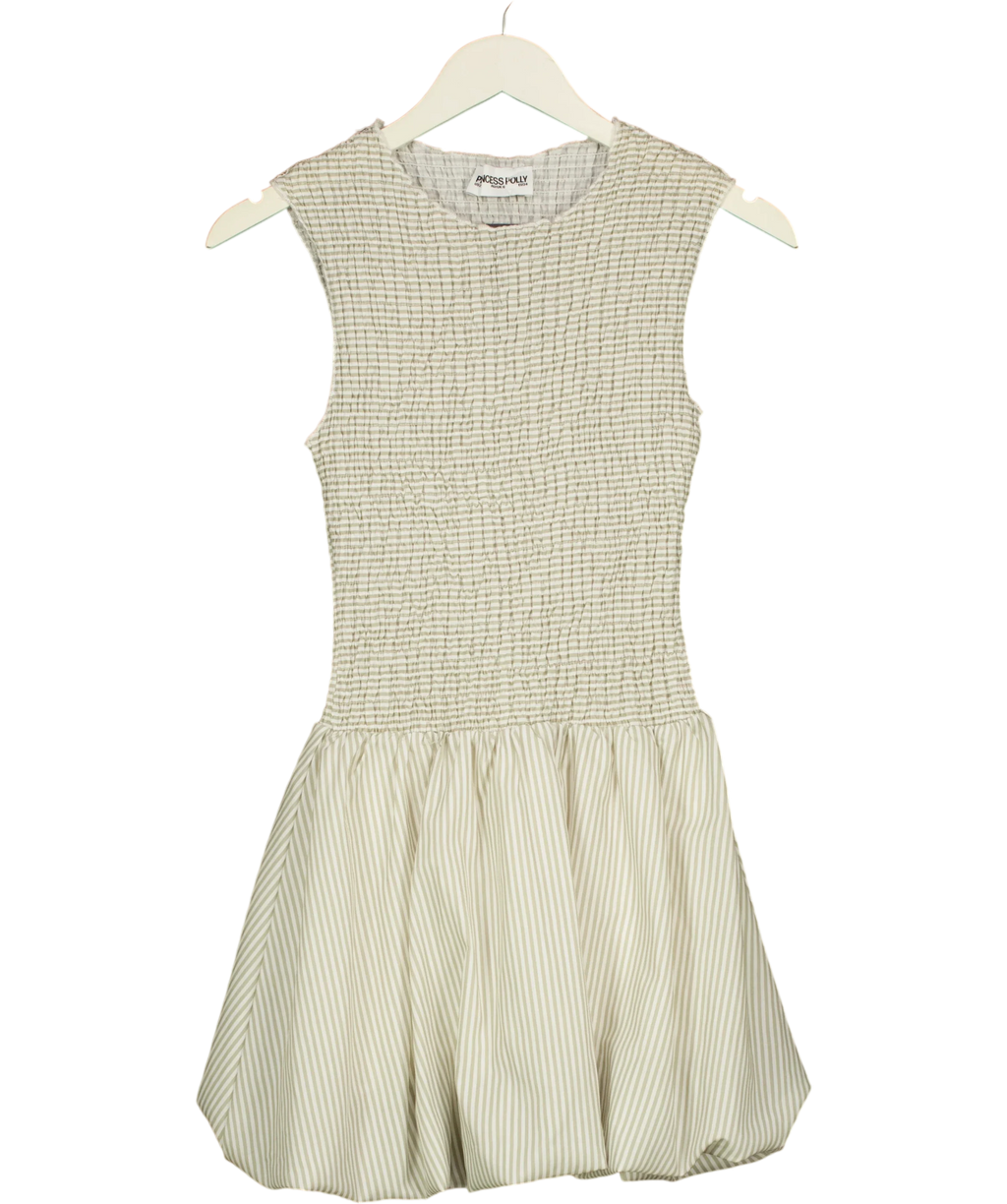 Princess Polly Green Narnie Mini Dress, size UK 6 — front