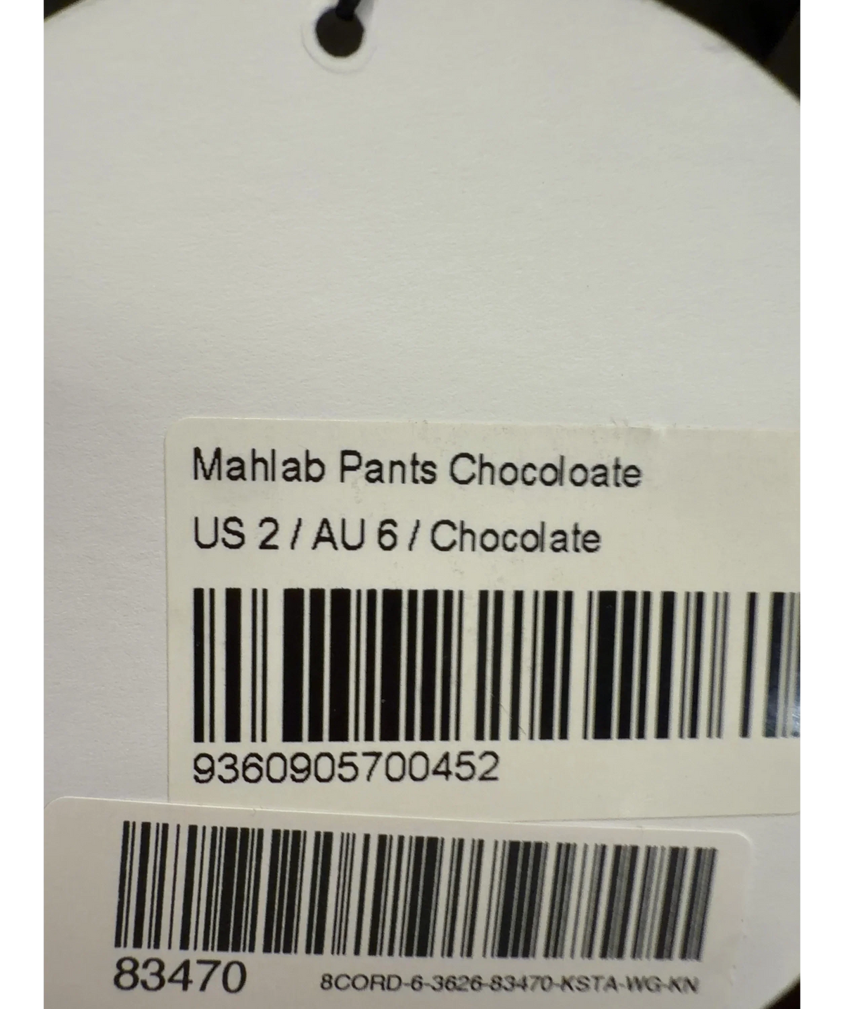 Princess Polly Brown Mahlab Pants & Shirt  Chocoloate, size UK 4 — fabric detail