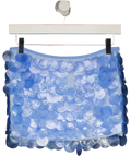 WHITE FOX Blue Forgiven Aura Shell Mini Skirt, size UK S — front