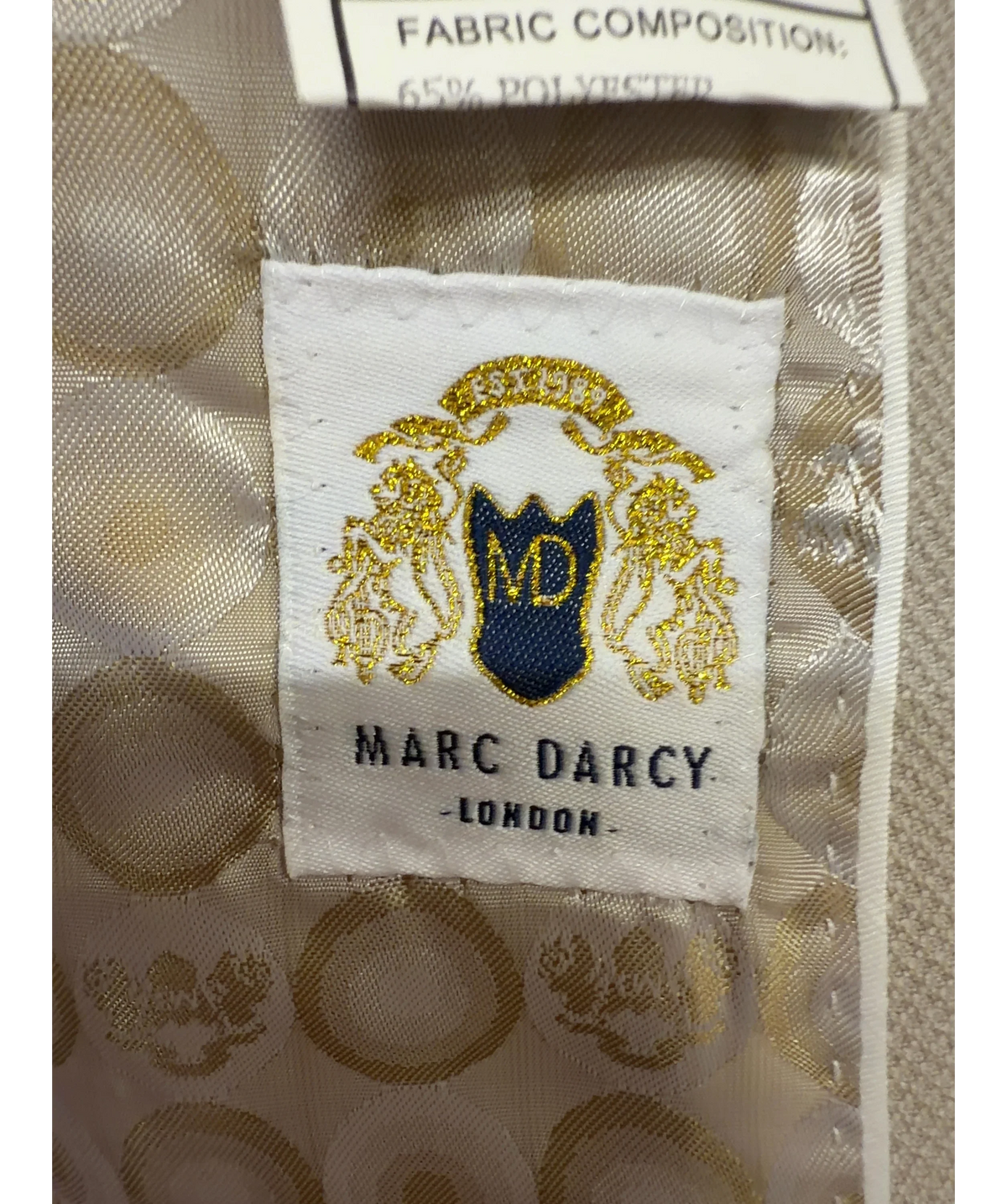 Marc Darcy Beige HM5 Children's Stone Suit, size 1 Year — detail