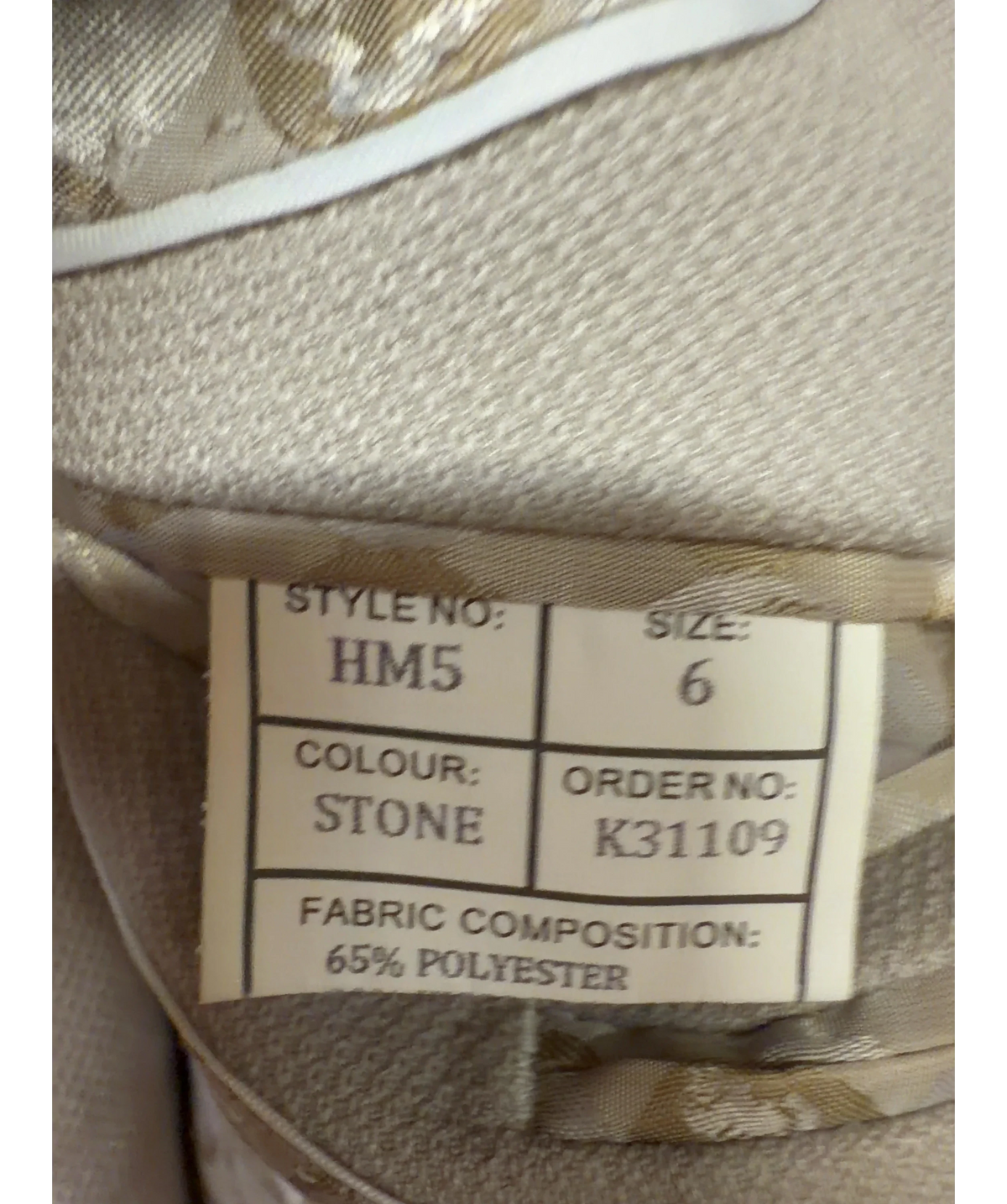 Marc Darcy Beige Colour, size UK 6 — care label