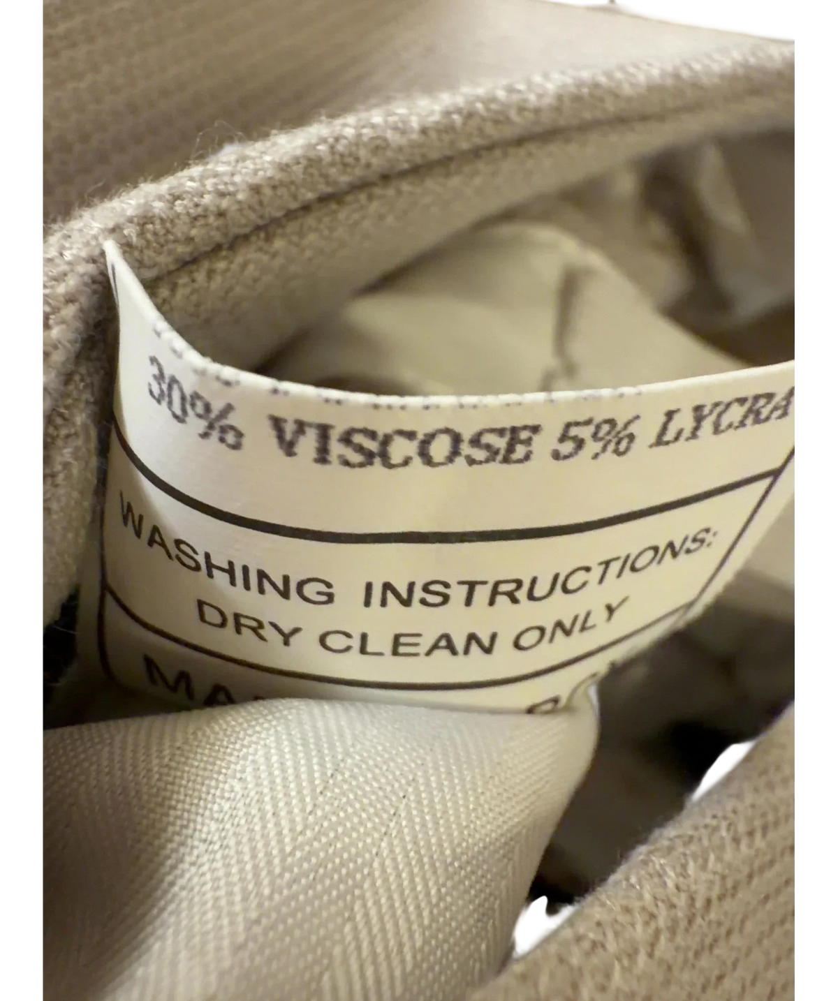 Marc Darcy Beige Colour, size UK 6 — fabric detail