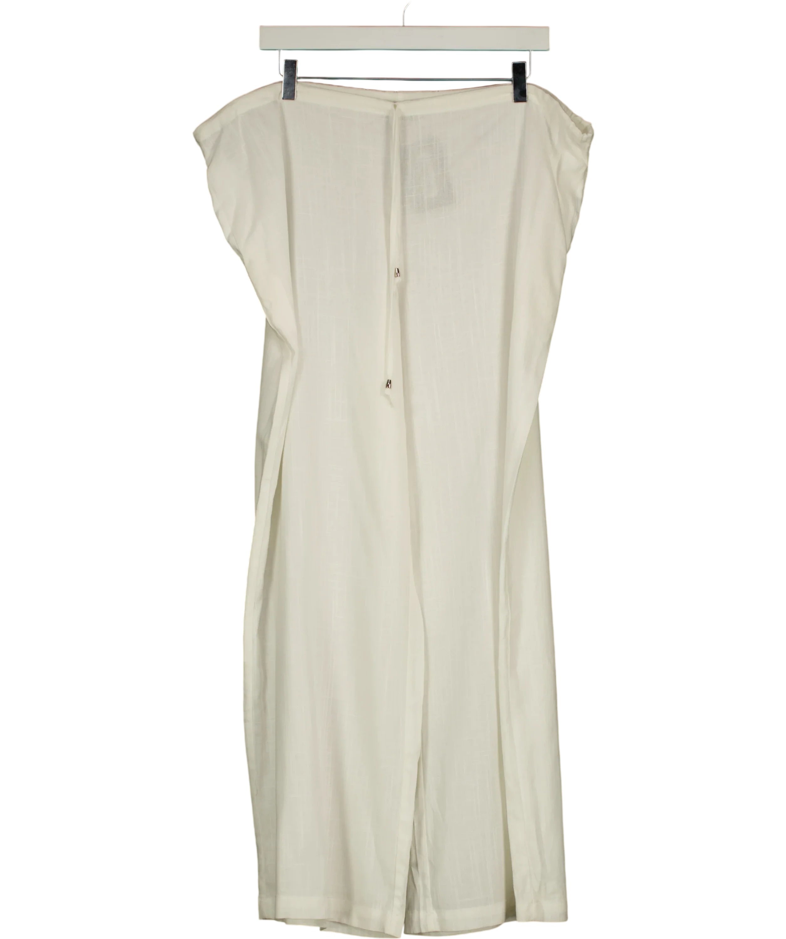 WHITE FOX White Burning Love Linen Pants, size UK S — front