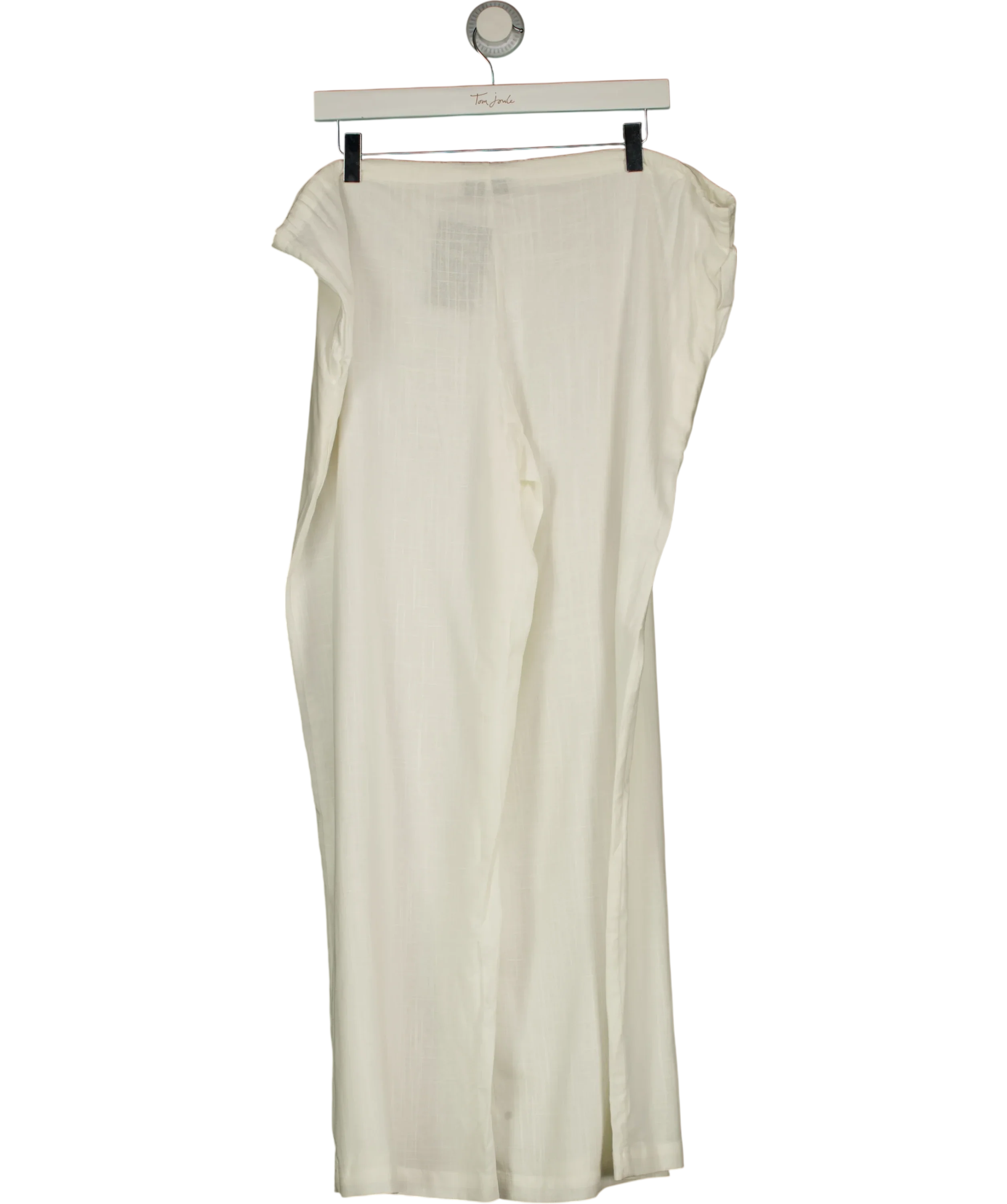 WHITE FOX White Burning Love Linen Pants, size UK S — back
