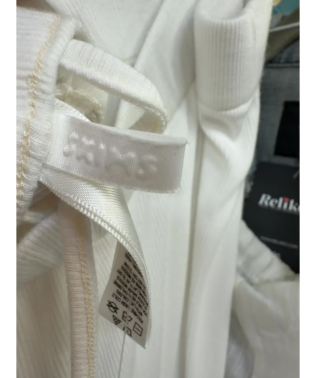 SKIMS White Soft Lounge ribbed pants, size UK XXL — detail