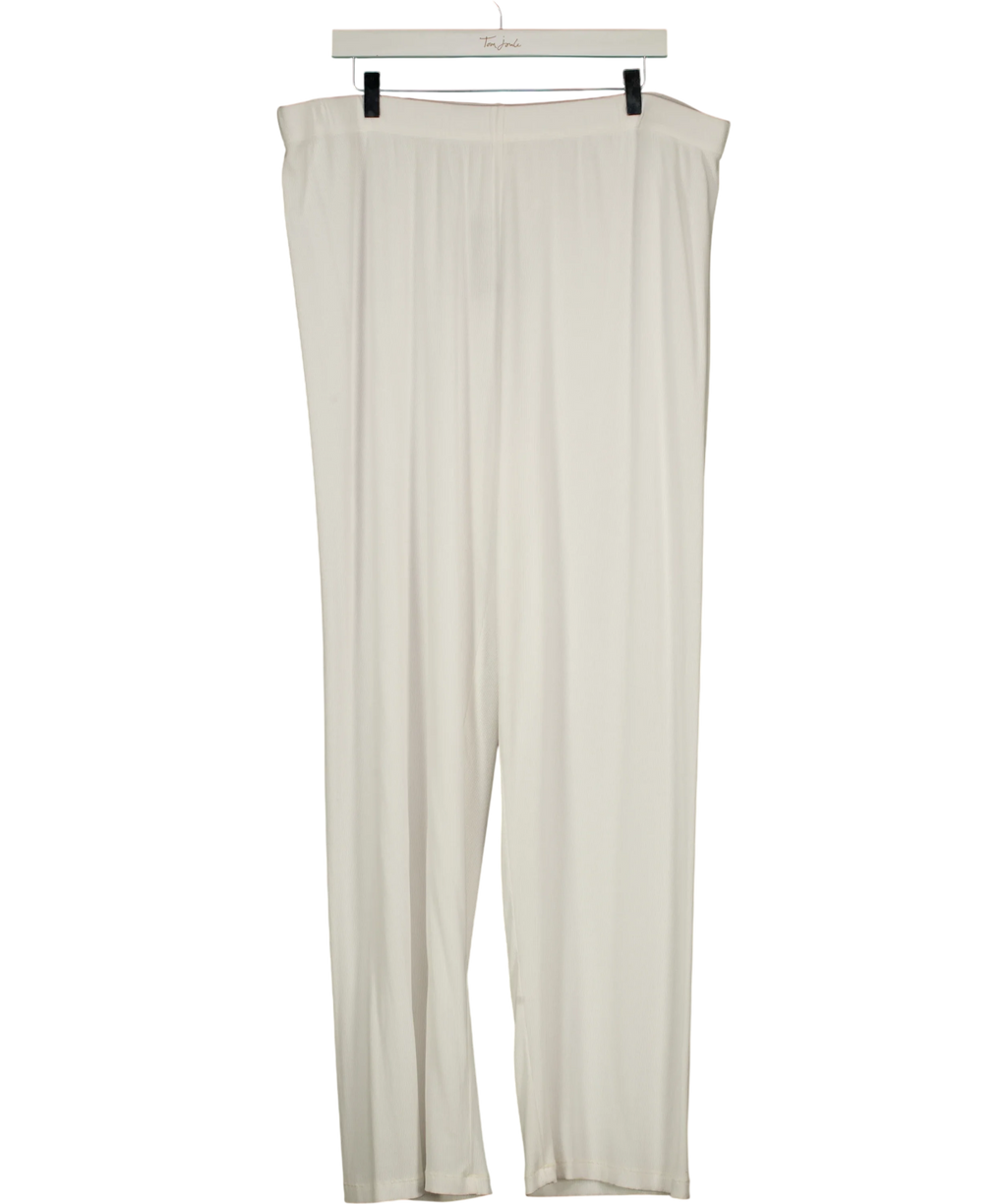 SKIMS White Soft Lounge ribbed pants, size UK XXL — front