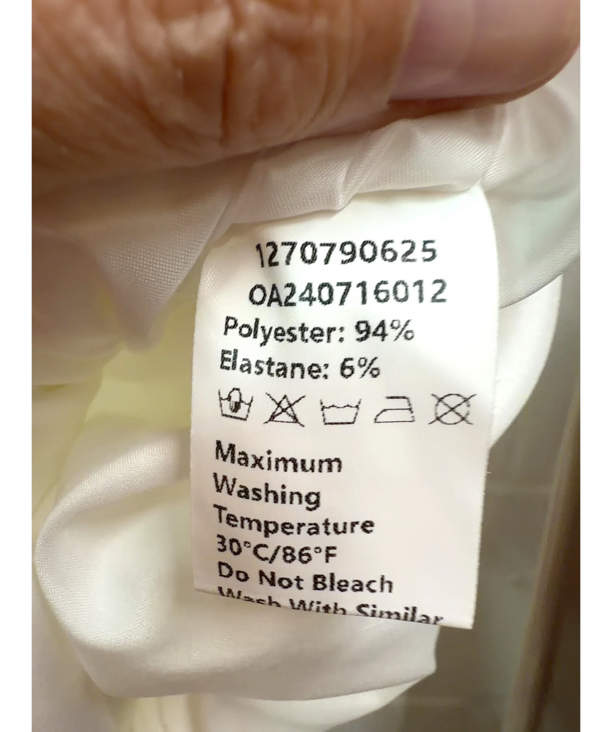 Commense White Slim Fit Semi-Sheer Elegant Slit Back Maxi Skirt Without Belt, size UK XS — label