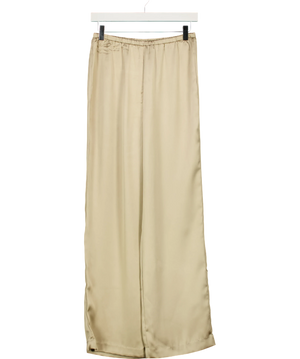 Claire Rose X NA-KD Beige Satin Trousers UK 8