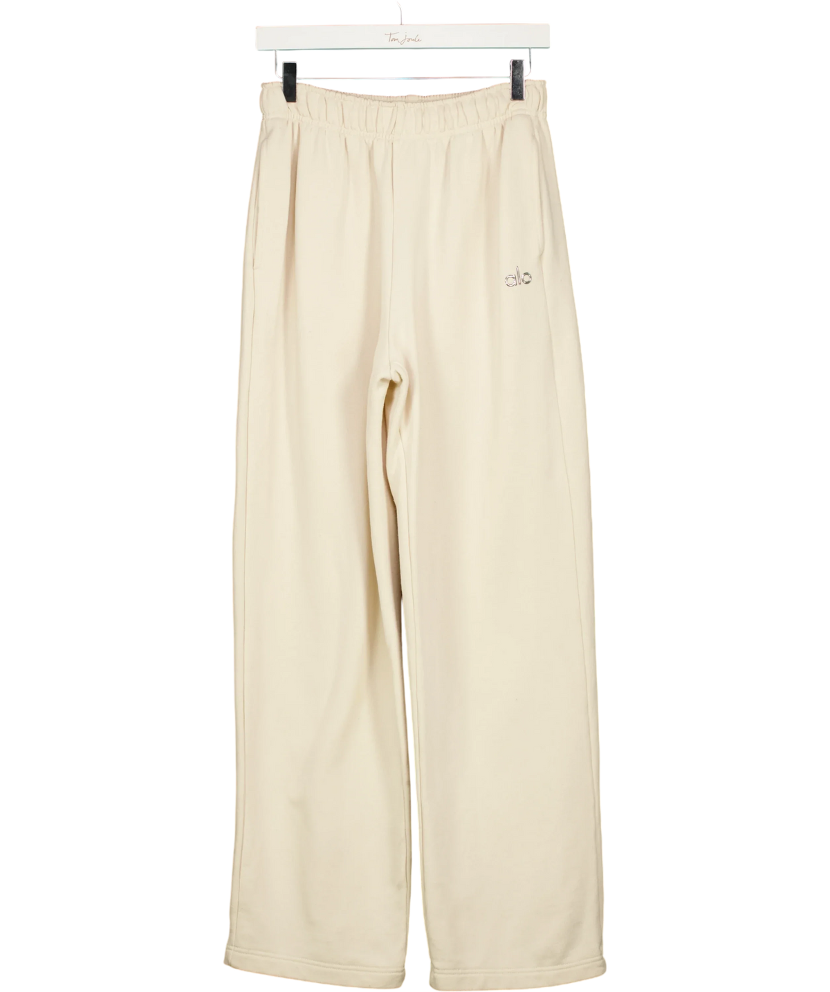alo yoga Cream Accolade Straight Leg Sweatpant, size UK XS — front
