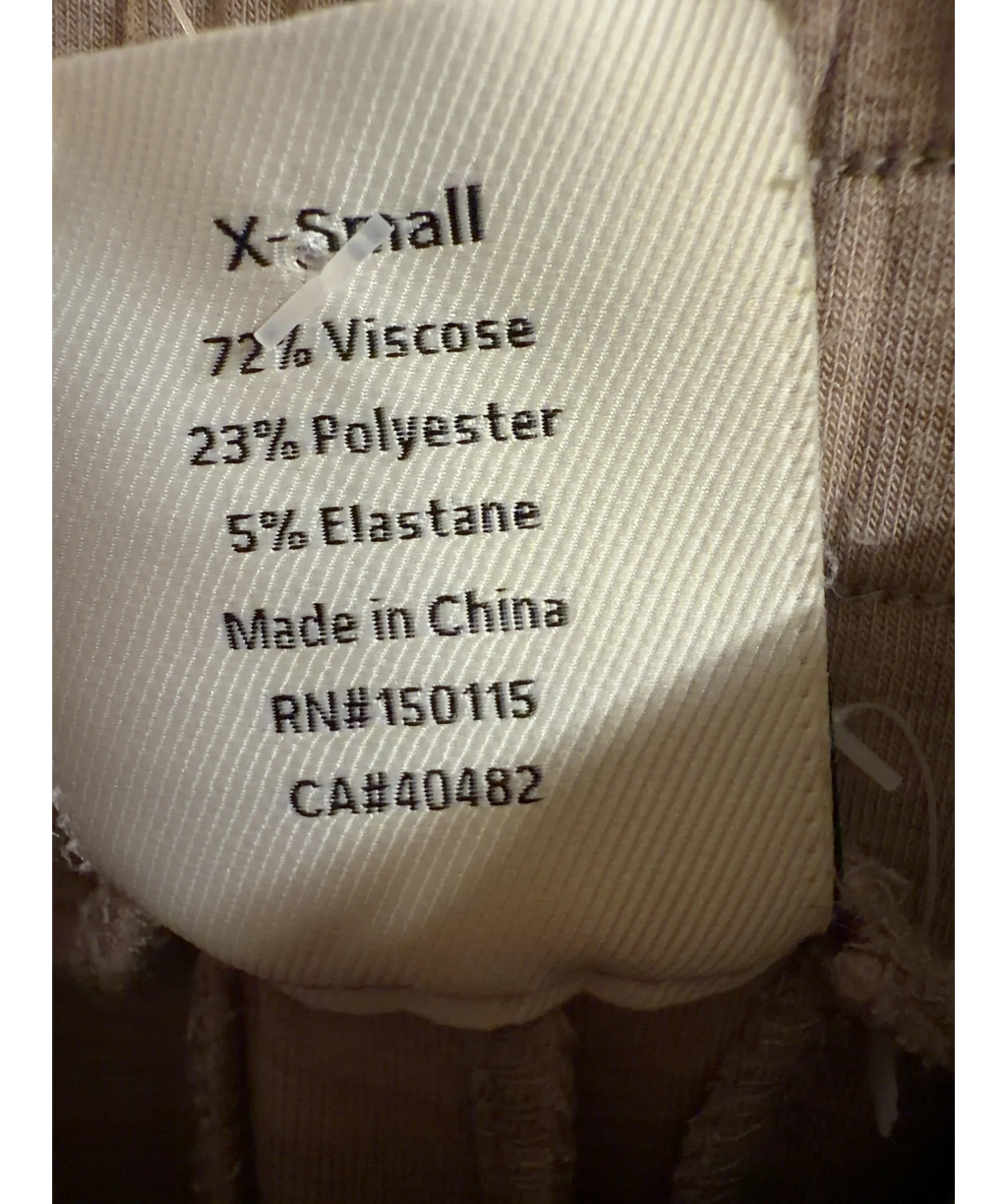 Varley Beige DoubleSoft joggers, size UK XS — label