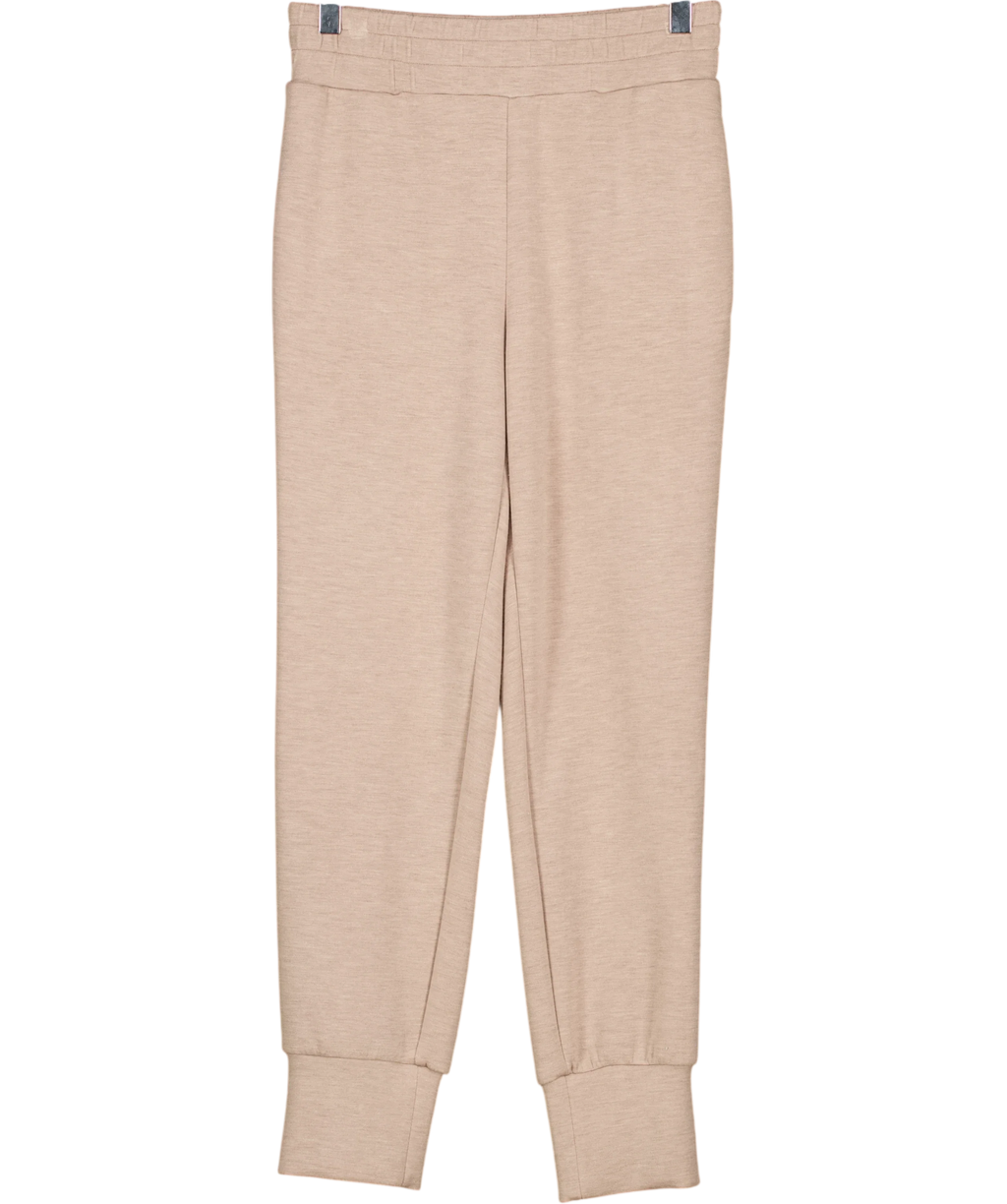 Varley Beige DoubleSoft joggers, size UK XS — front