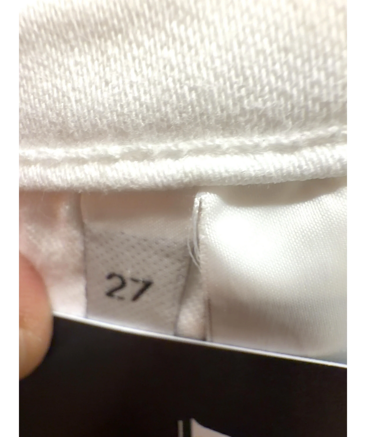 J Brand White Brya, size W27 — care label