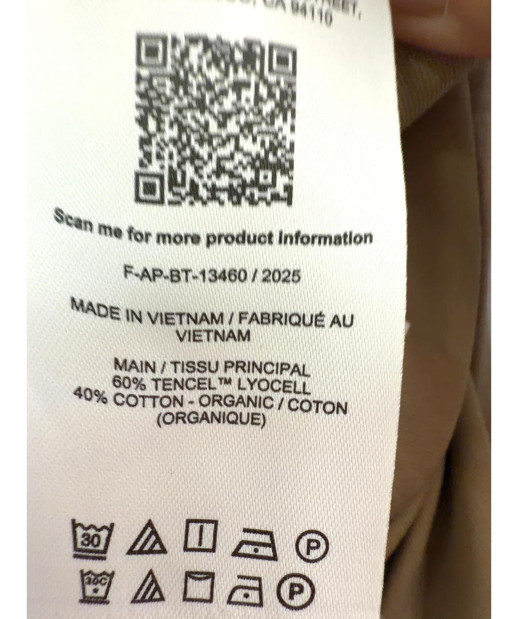EVERLANE Beige Colour, size UK 6 — label