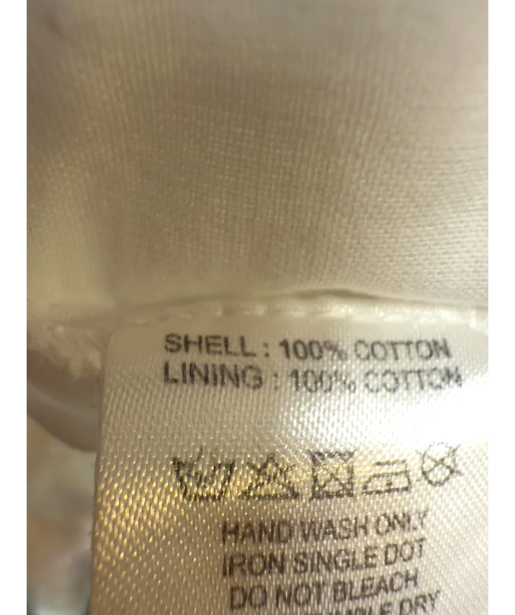 Pampelone White Colour, size UK XS — label