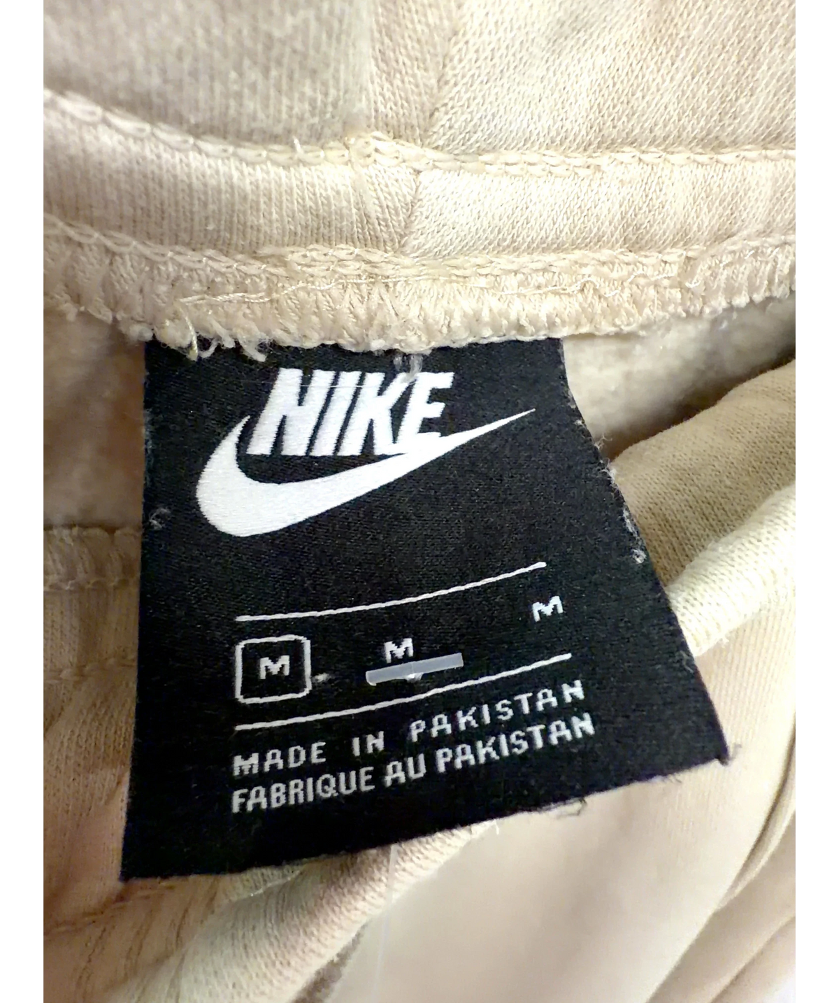 Nike Beige Phoenix Fleece, size UK M — detail
