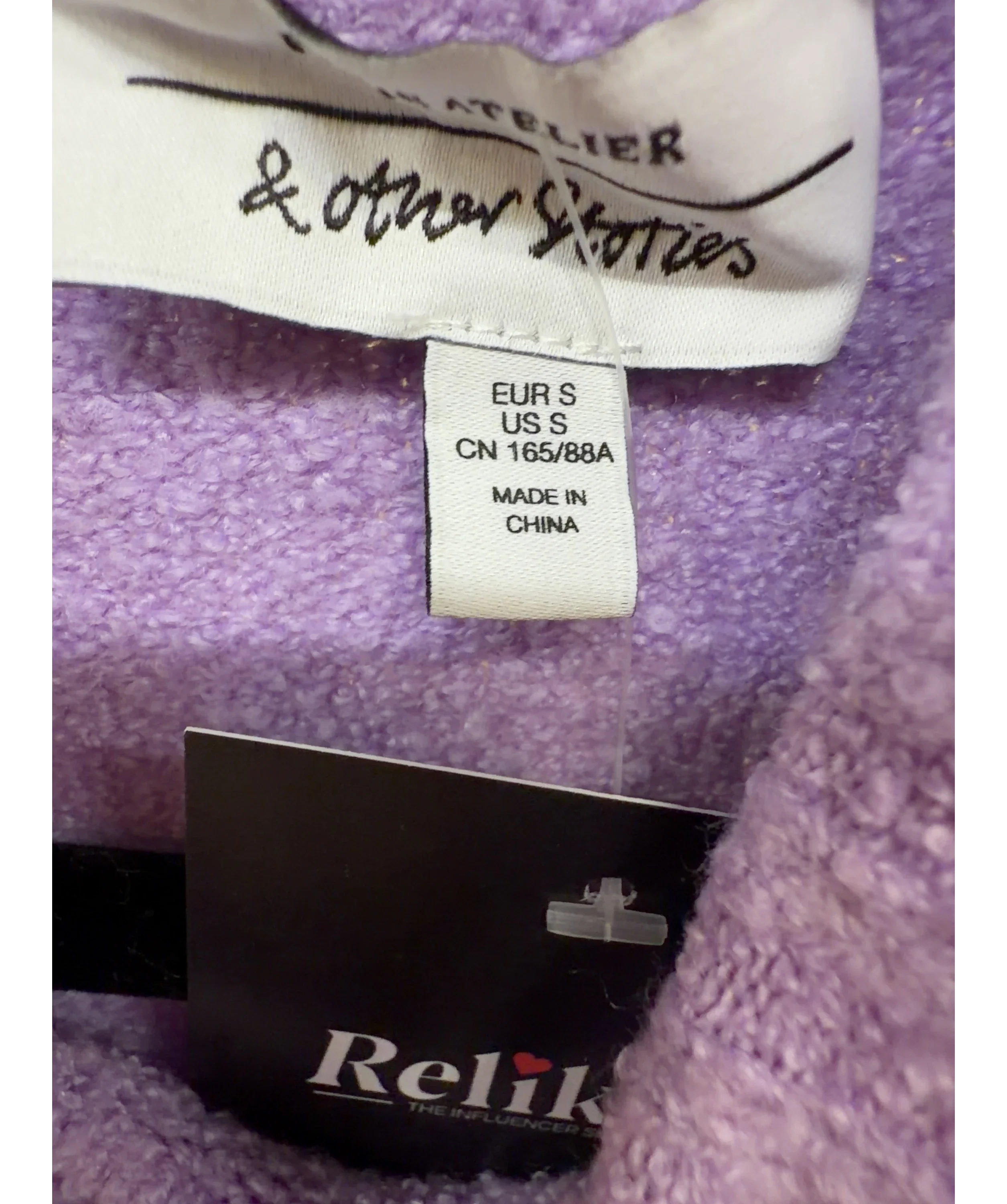 & OTHER STORIES Purple Colour, size UK S — care label
