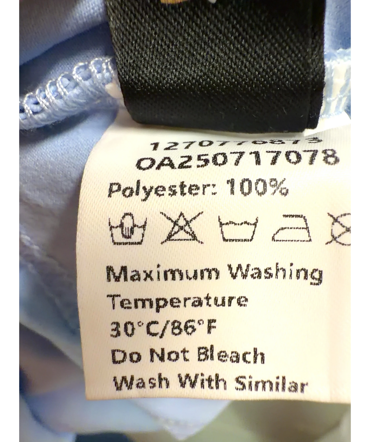 Commense Blue Colour, size UK XS — label